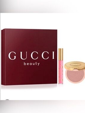 Gucci Beauty Glow Highlighter & Lip gloss Gift Set- Opal Pink NIB $110